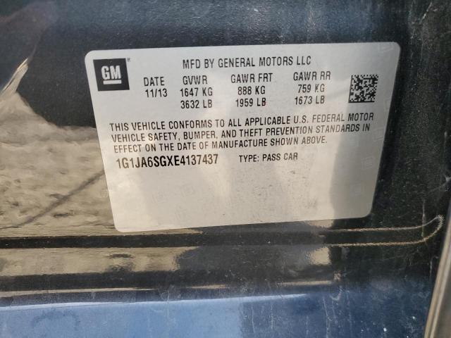 1G1JA6SGXE4137437 - 2014 CHEVROLET SONIC LS Графитовый фото 12