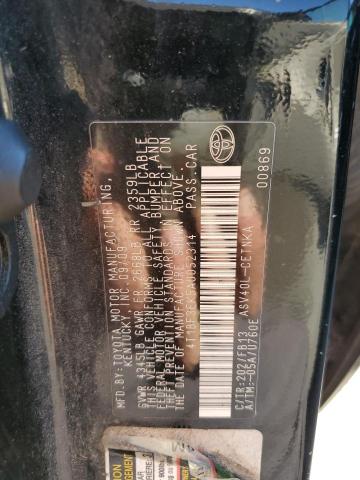 4T1BF3EK5AU052314 - 2010 TOYOTA CAMRY BASE Schwarz Foto 12