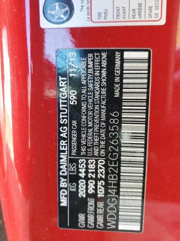 WDDGJ4HB2EG263586 - 2014 MERCEDES-BENZ C 250 RED photo 12