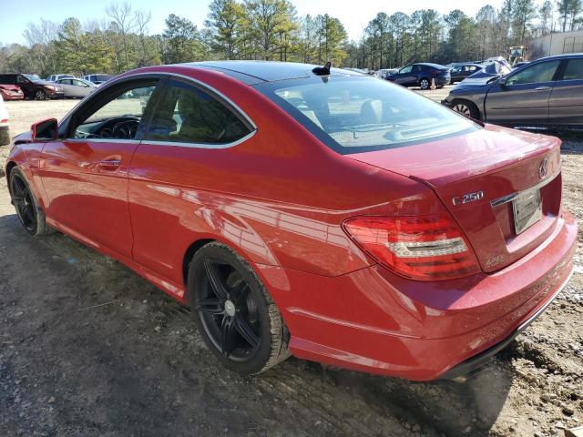 WDDGJ4HB2EG263586 - 2014 MERCEDES-BENZ C 250 RED photo 2