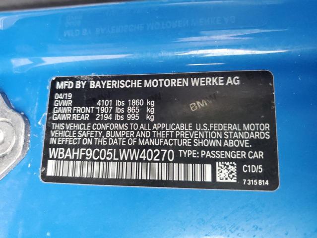 WBAHF9C05LWW40270 - 2020 BMW Z4 M40I BLUE photo 12