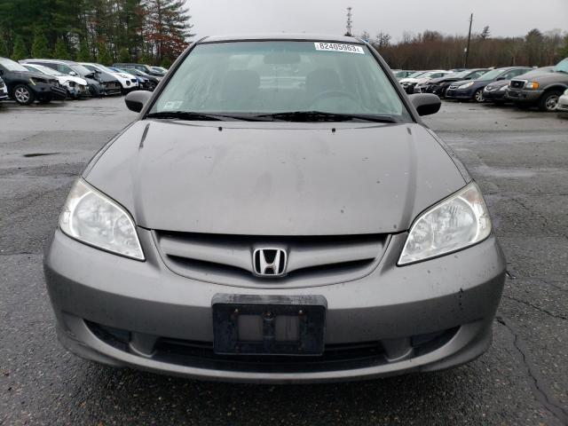 2HGES15575H575517 - 2005 HONDA CIVIC LX GRAY photo 5