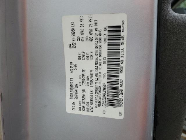 1D7KS28DX6J240297 - 2006 DODGE RAM 2500 ST Srebrny zdjęcie 12