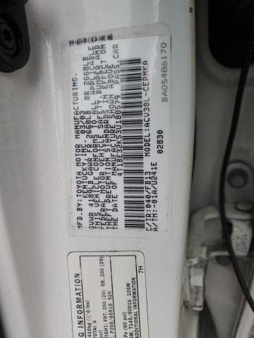 4T1BE32K53U188579 - 2003 TOYOTA CAMRY LE WHITE photo 12