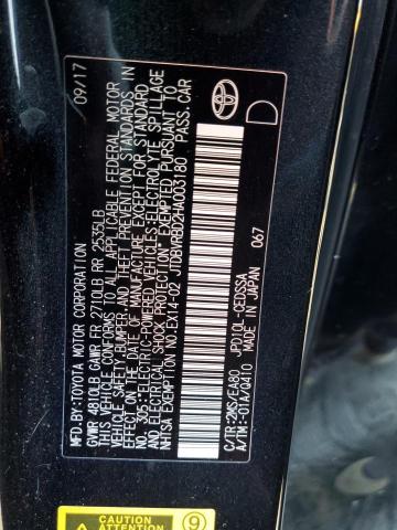 JTDBVRBD2HA003180 - 2017 TOYOTA MIRAI 黑色 照片 12