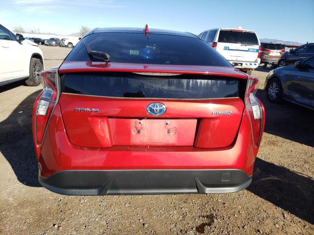 JTDKARFU9G3500235 - 2016 TOYOTA PRIUS RED photo 6