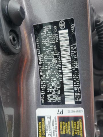 4T1BF1FK4FU945374 - 2015 TOYOTA CAMRY LE GRAY photo 12