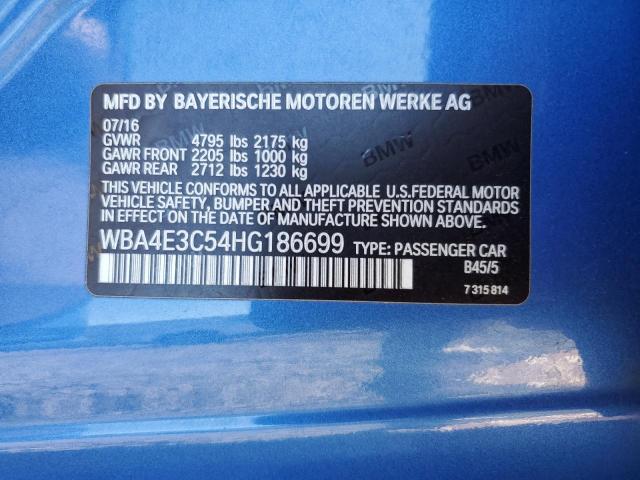 WBA4E3C54HG186699 - 2017 BMW 440I GRAN COUPE BLUE photo 14