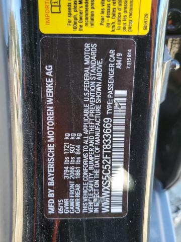 WMWXS5C52FT833669 - 2015 MINI COOPER BLACK photo 13