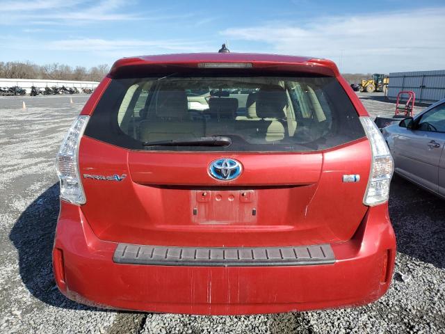 JTDZN3EU6D3277343 - 2013 TOYOTA PRIUS V RED photo 6