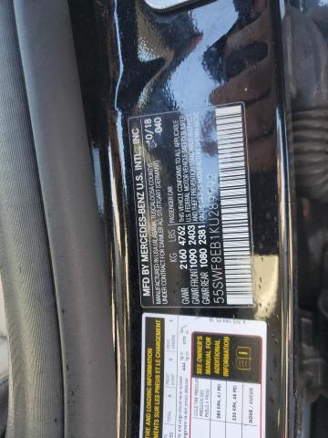 55SWF8EB1KU289992 - 2019 MERCEDES-BENZ C 300 4MATIC BLACK photo 13