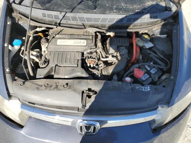 JHMFA36247S000064 - 2007 HONDA CIVIC HYBRID BLUE photo 11