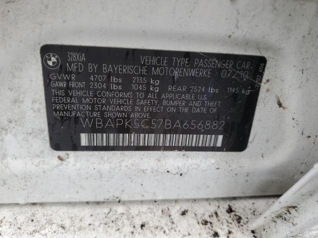 WBAPK5C57BA656882 - 2011 BMW 3 SERIES XI SULEV WHITE photo 12