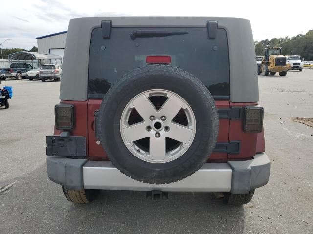 1J4GB59158L513329 - 2008 JEEP WRANGLER UNLIMITED SAHARA BURGUNDY photo 6