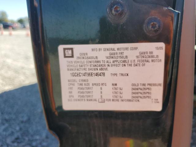 1GCEC14T96E146478 - 2006 CHEVROLET SILVERADO C1500 მწვანე ფოტო 12