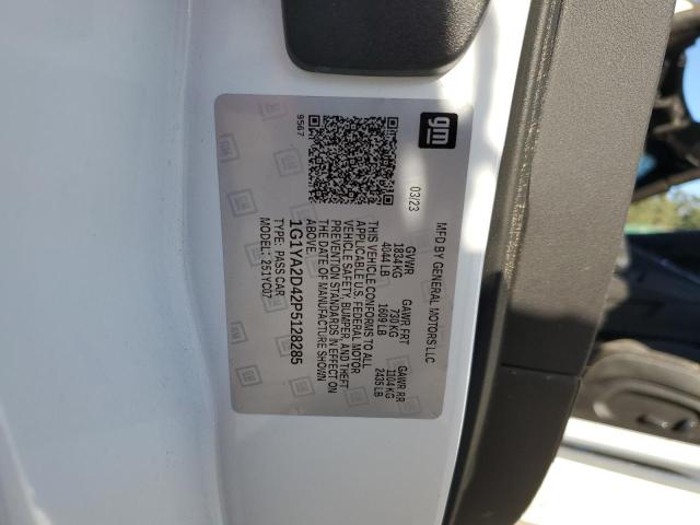 1G1YA2D42P5128285 - 2023 CHEVROLET CORVETTE STINGRAY 1LT WHITE photo 13