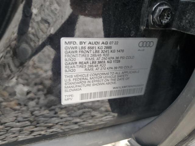WA1LXBF79ND020931 - 2022 AUDI Q7 PREMIUM PLUS أسود صورة 13