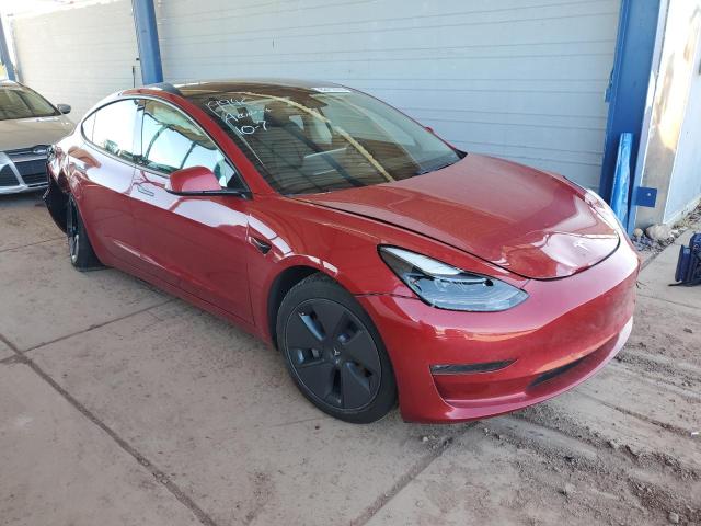 5YJ3E1EB1MF938224 - 2021 TESLA MODEL 3 Rot Foto 4