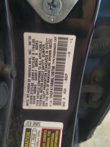 1HGFA15886L139796 - 2006 HONDA CIVIC EX BLACK photo 12