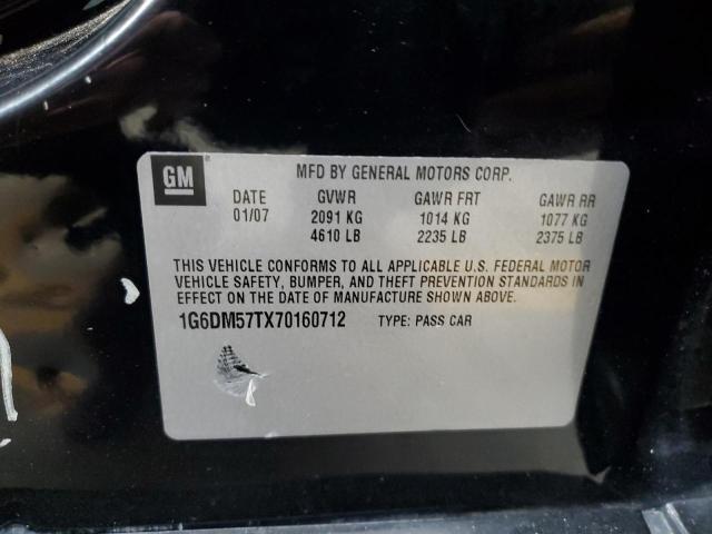 1G6DM57TX70160712 - 2007 CADILLAC CTS BLACK photo 12