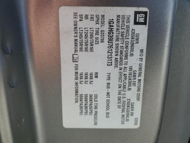 1GAHG39U761213173 - 2006 CHEVROLET EXPRESS G3 ნაცრისფერი ფოტო 13