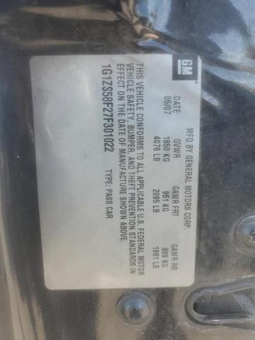 1G1ZS58F27F301022 - 2007 CHEVROLET MALIBU LS BLACK photo 12