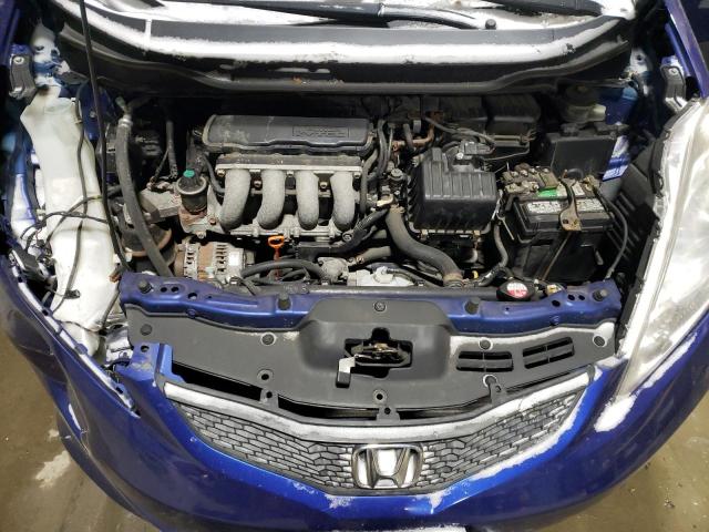 JHMGE8H48AS020264 - 2010 HONDA FIT SPORT BLUE photo 11