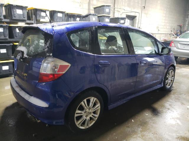 JHMGE8H48AS020264 - 2010 HONDA FIT SPORT BLUE photo 3