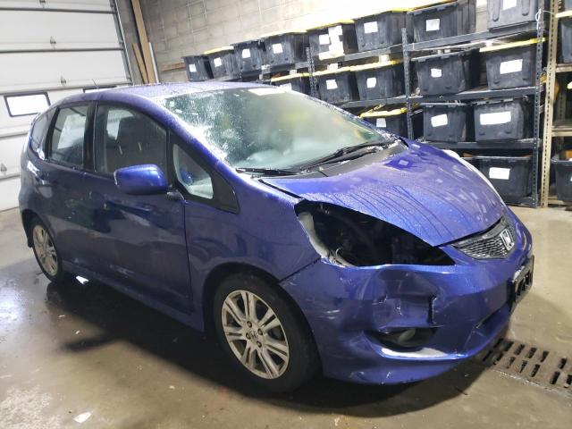 JHMGE8H48AS020264 - 2010 HONDA FIT SPORT BLUE photo 4