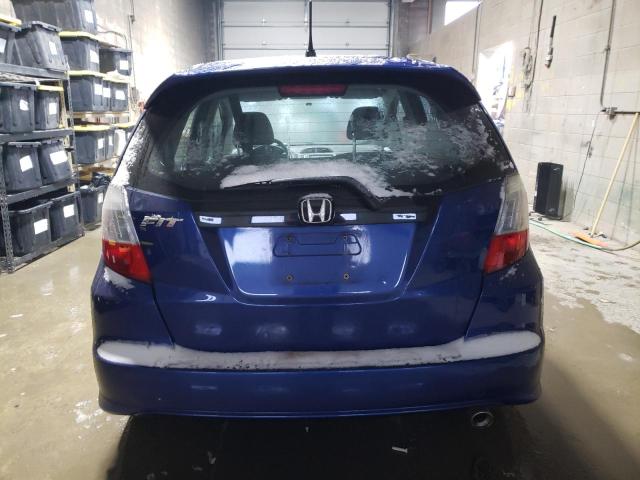 JHMGE8H48AS020264 - 2010 HONDA FIT SPORT BLUE photo 6