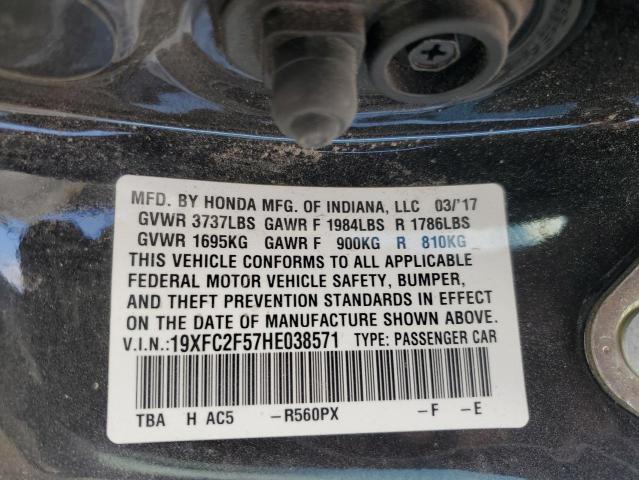 19XFC2F57HE038571 - 2017 HONDA CIVIC LX PURPLE photo 13