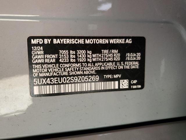 5UX43EU02S9Z05269 - 2025 BMW X5 XDRIVE50E 灰色 照片 14