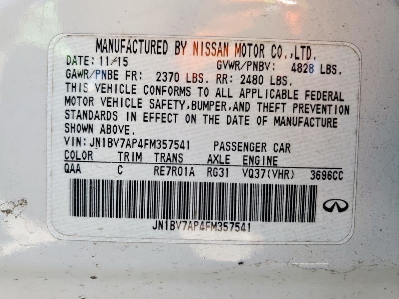 JN1BV7AP4FM357541 - 2015 INFINITI Q50 BASE Ağ foto 13