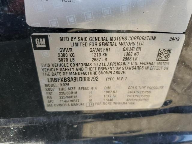 LRBFXBSA9LD088792 - 2020 BUICK ENVISION PREFERRED Czarny zdjęcie 13