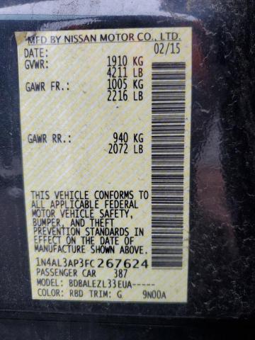 1N4AL3AP3FC267624 - 2015 NISSAN ALTIMA 2.5 灰色 照片 12