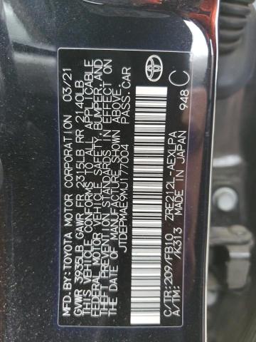 JTDEPMAE9MJ177004 - 2021 TOYOTA COROLLA LE Grafitowy zdjęcie 13