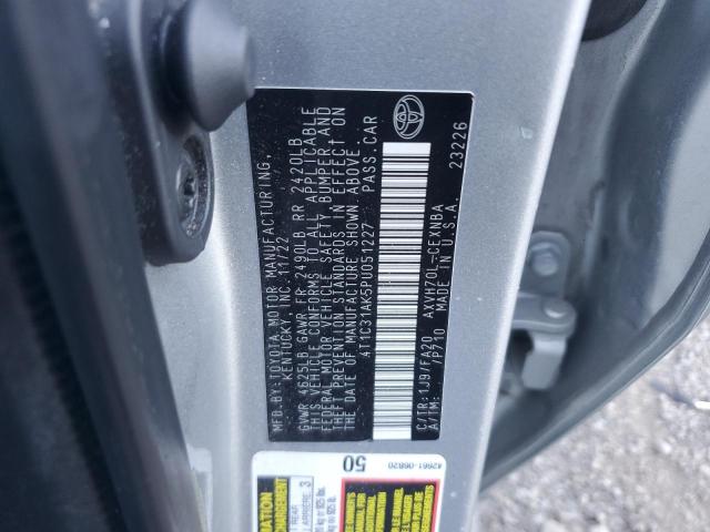 4T1C31AK5PU051227 - 2023 TOYOTA CAMRY LE SILVER photo 12