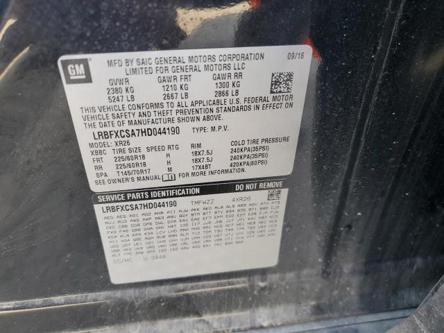 LRBFXCSA7HD044190 - 2017 BUICK ENVISION PREFERRED შავი ფოტო 13