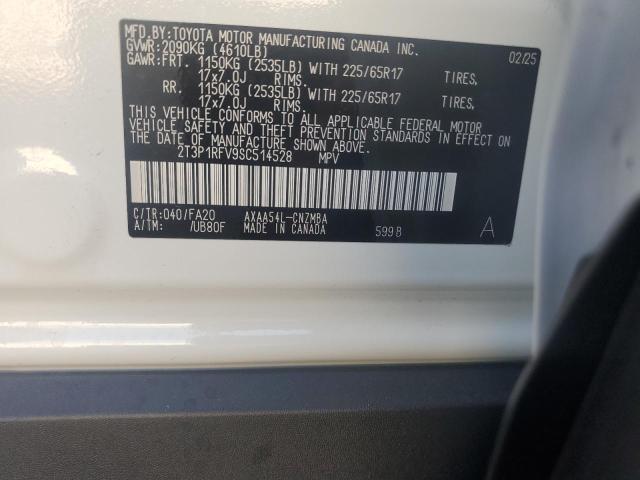 2T3P1RFV9SC514528 - 2025 TOYOTA RAV4 XLE 白色 照片 12