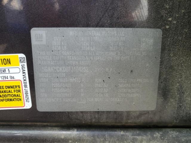 5GAKVCKD8FJ104252 - 2015 BUICK ENCLAVE BURGUNDY photo 13