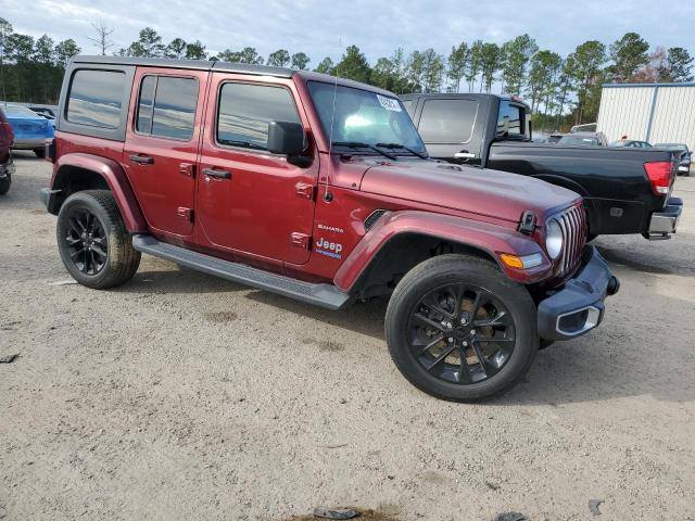 1C4JJXP68MW809740 - 2021 JEEP WRANGLER U SAHARA 4XE BURGUNDY photo 4