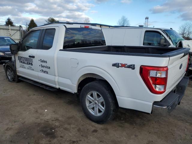 1FTEX1EB0MKD47940 - 2021 FORD F150 SUPER CAB WHITE photo 2