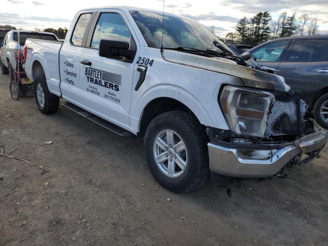 1FTEX1EB0MKD47940 - 2021 FORD F150 SUPER CAB WHITE photo 4