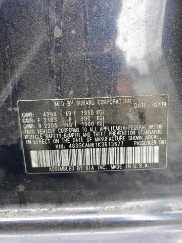 4S3GKAM61K3613677 - 2019 SUBARU IMPREZA SPORT BLUE photo 12