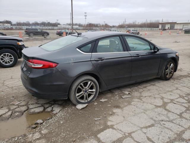 3FA6P0H75JR103591 - 2018 FORD FUSION SE GRAY photo 3