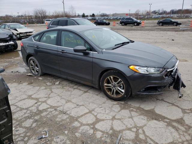 3FA6P0H75JR103591 - 2018 FORD FUSION SE GRAY photo 4