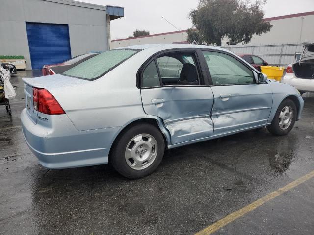 JHMES96685S003013 - 2005 HONDA CIVIC HYBRID BLUE photo 3