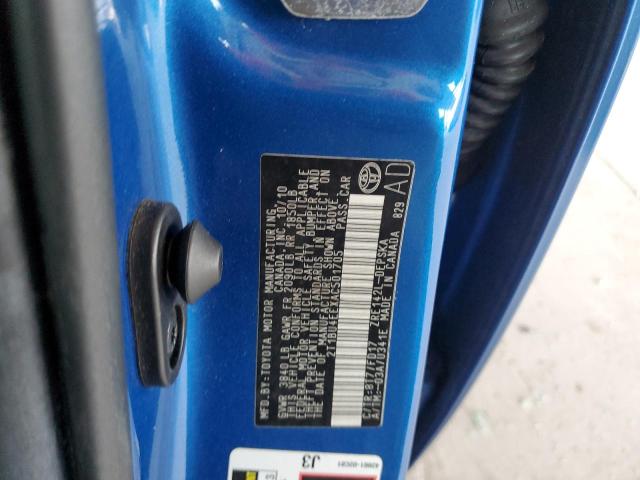 2T1BU4EEXAC501705 - 2010 TOYOTA COROLLA BASE BLUE photo 12