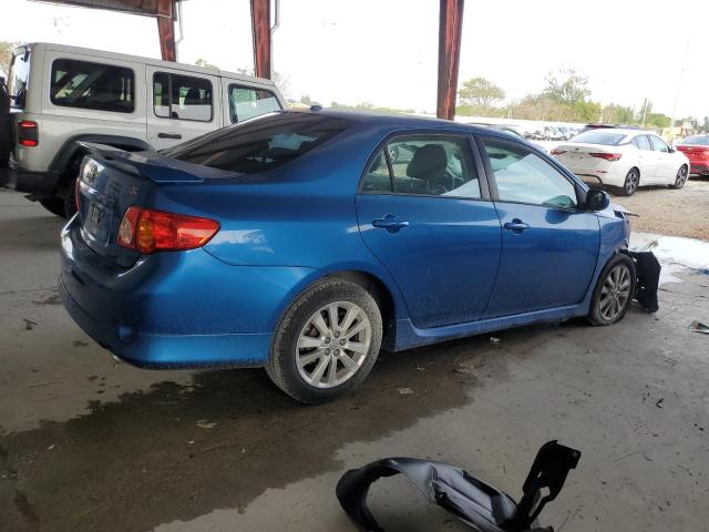 2T1BU4EEXAC501705 - 2010 TOYOTA COROLLA BASE BLUE photo 3