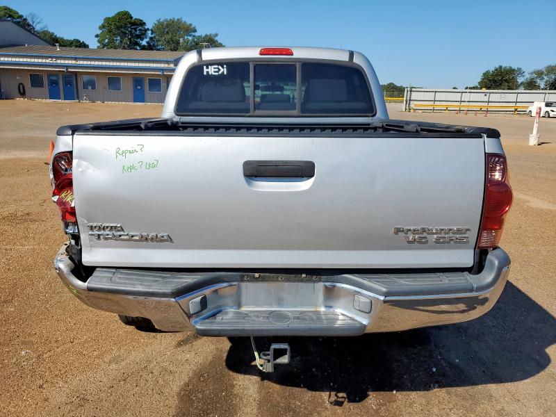 5TEJU62N15Z044259 - 2005 TOYOTA TACOMA DOUBLE CAB PRERUNNER SILVER photo 6